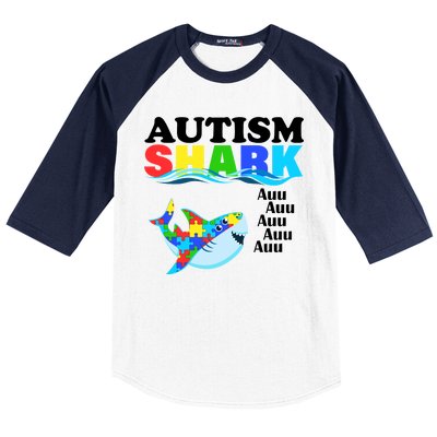 Autism Shark Baseball Sleeve Shirt