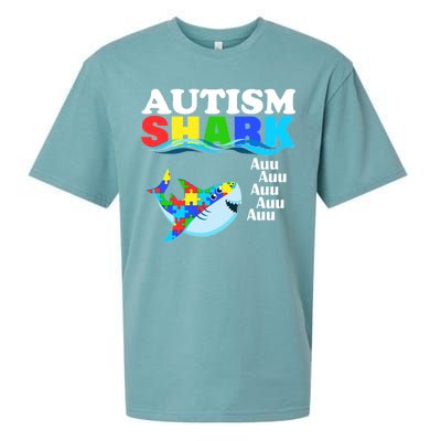 Autism Shark Sueded Cloud Jersey T-Shirt