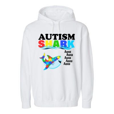 Autism Shark Garment-Dyed Fleece Hoodie