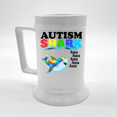 Autism Shark Beer Stein