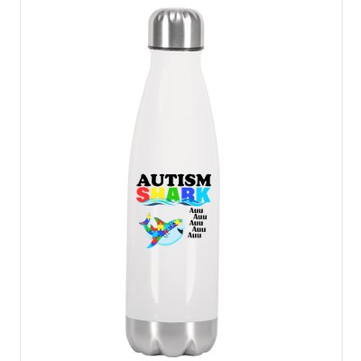 Autism Shark Stainless Steel Insulated Water Bottle