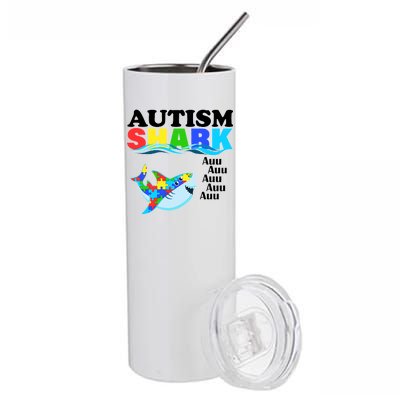 Autism Shark Stainless Steel Tumbler