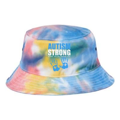 Autism Strong Tie Dye Newport Bucket Hat