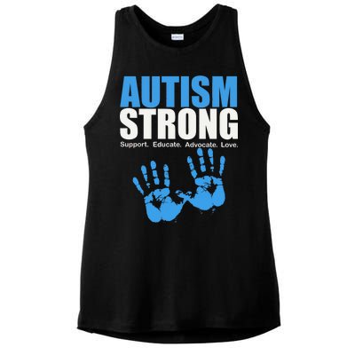 Autism Strong Ladies PosiCharge Tri-Blend Wicking Tank