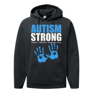 Autism Strong Performance Fleece Hoodie