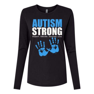 Autism Strong Womens Cotton Relaxed Long Sleeve T-Shirt