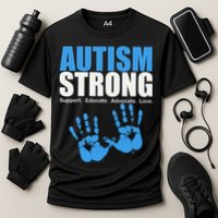 Autism Strong Cooling Performance Crew T-Shirt
