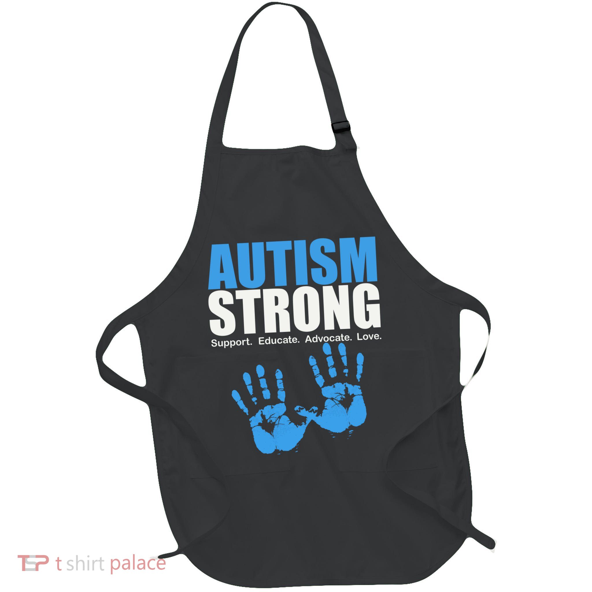 Autism Strong Full-Length Apron With Pockets