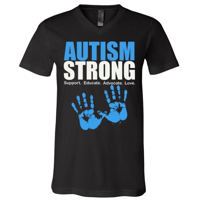 Autism Strong V-Neck T-Shirt