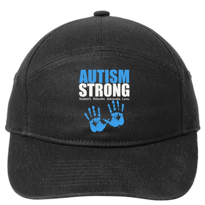 Autism Strong 7-Panel Snapback Hat