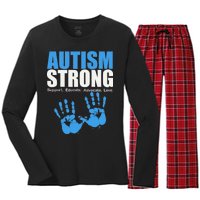 Autism Strong Women's Long Sleeve Flannel Pajama Set 