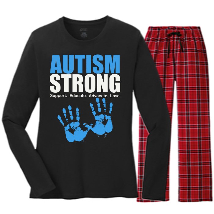 Autism Strong Women's Long Sleeve Flannel Pajama Set 