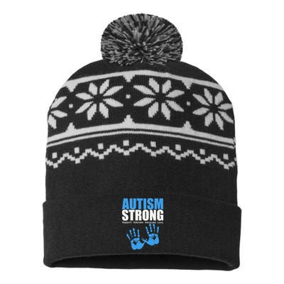 Autism Strong USA-Made Snowflake Beanie