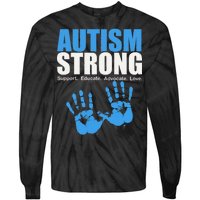 Autism Strong Tie-Dye Long Sleeve Shirt