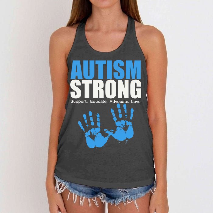 Autism Strong Women's Knotted Racerback Tank