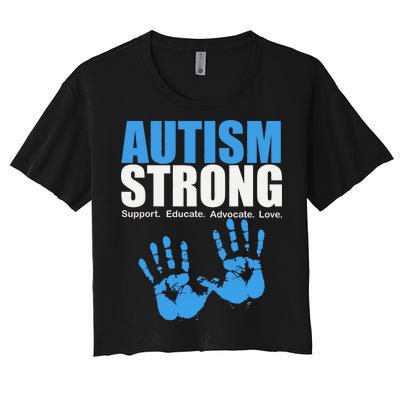 Autism Strong Women's Crop Top Tee