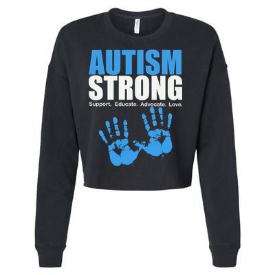 Autism Strong Cropped Pullover Crew