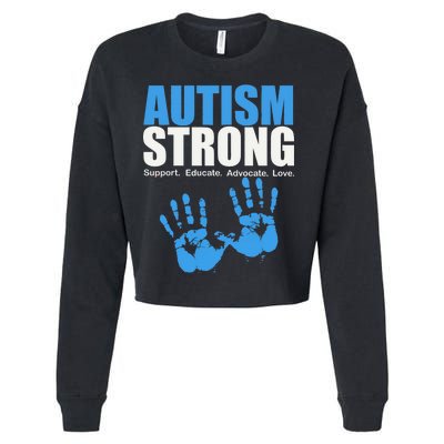 Autism Strong Cropped Pullover Crew