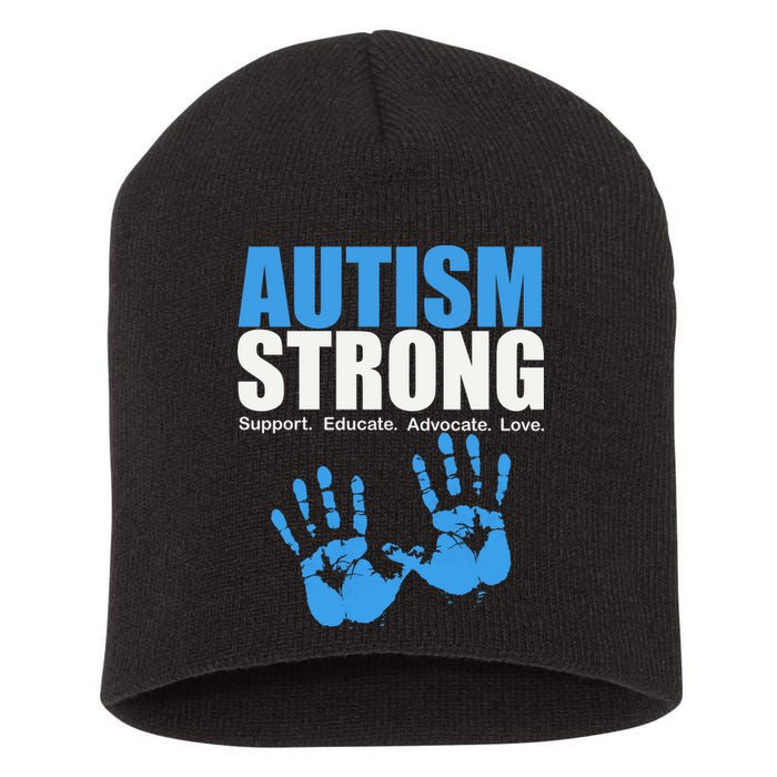 Autism Strong Short Acrylic Beanie