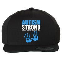 Autism Strong Wool Snapback Cap