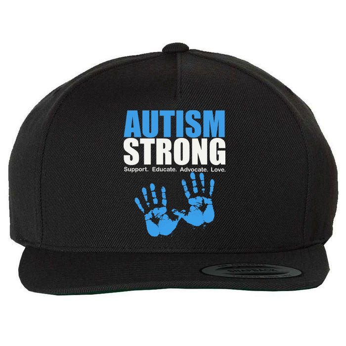 Autism Strong Wool Snapback Cap