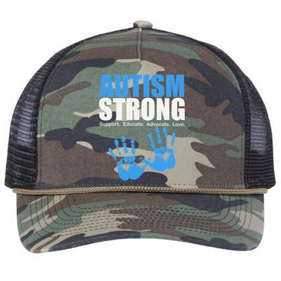 Autism Strong Retro Rope Trucker Hat Cap