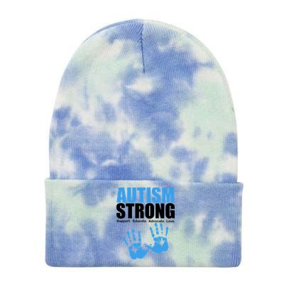 Autism Strong Tie Dye 12in Knit Beanie