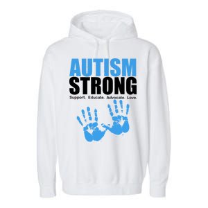 Autism Strong Garment-Dyed Fleece Hoodie