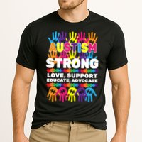 Autism Strong Handprints Love Support Cooling Performance Crew T-Shirt