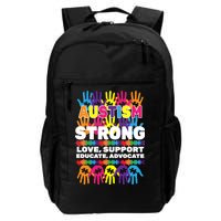 Autism Strong Handprints Love Support Daily Commute Backpack