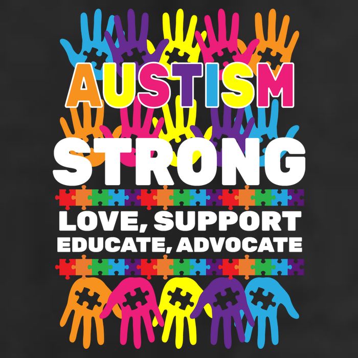 Autism Strong Handprints Love Support Adult Drive Performance Visor