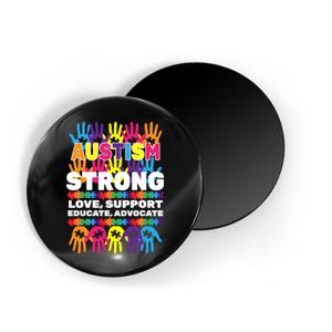 Autism Strong Handprints Love Support Magnet