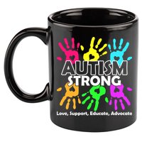 Autism Strong Love Support Educate Advocate 11oz C Handle Ceramic Mug