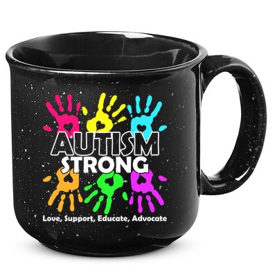 Autism Strong Love Support Educate Advocate 15oz Campfire Ceramic Mug