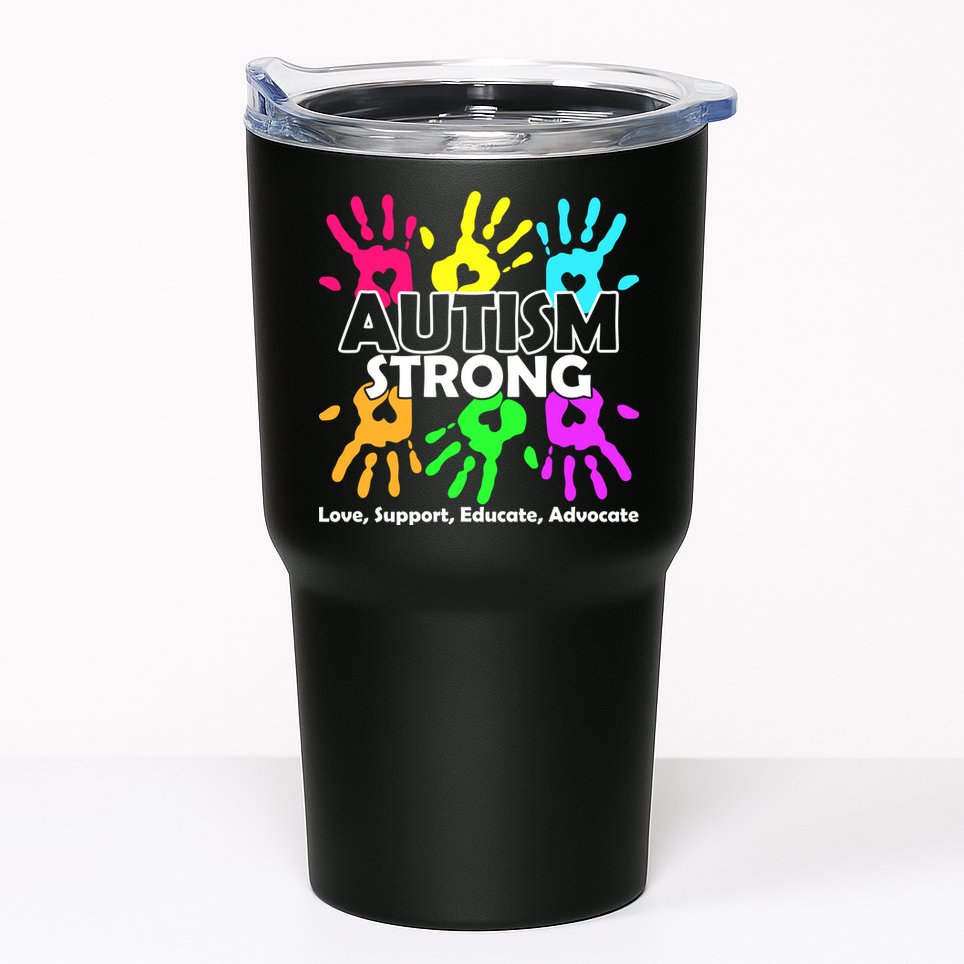 Autism Strong Love Support Educate Advocate Tumbler