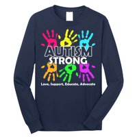 Autism Strong Love Support Educate Advocate Long Sleeve Shirt