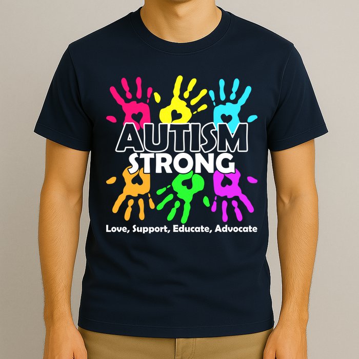 Autism Strong Love Support Educate Advocate T-Shirt