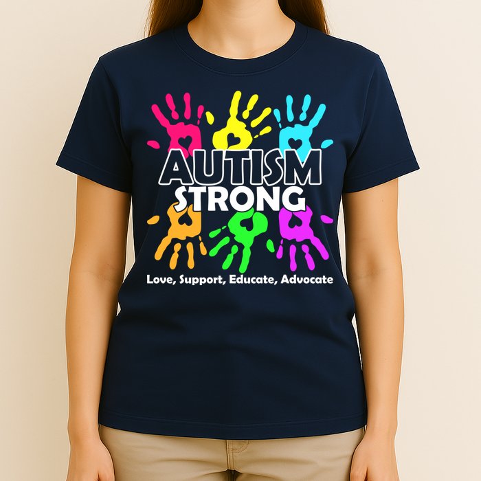 Autism Strong Love Support Educate Advocate T-Shirt