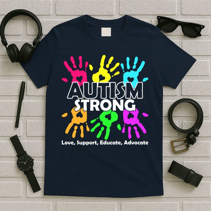 Autism Strong Love Support Educate Advocate T-Shirt