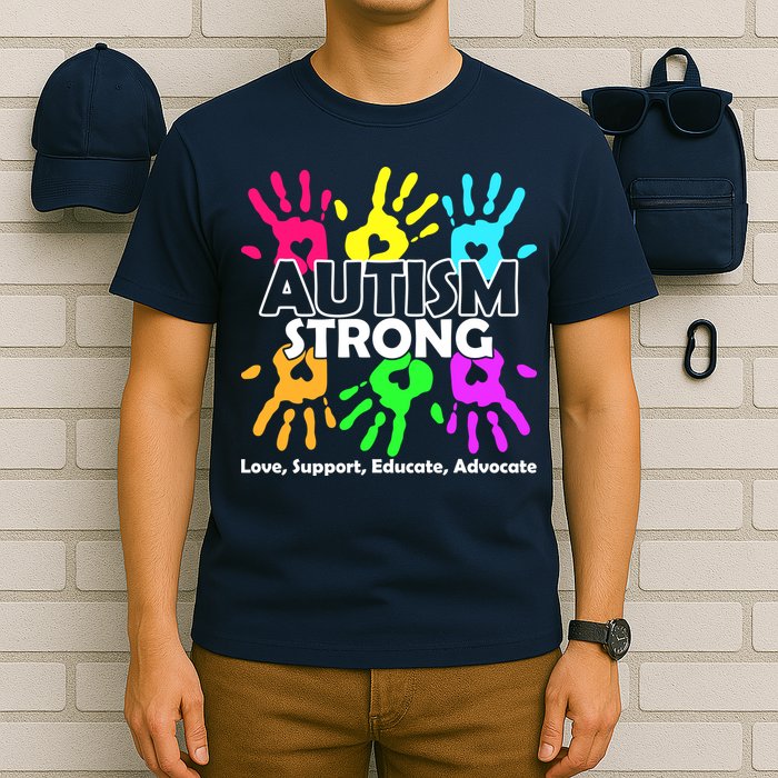 Autism Strong Love Support Educate Advocate T-Shirt