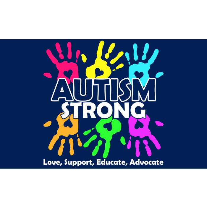 Autism Strong Love Support Educate Advocate Bumper Sticker