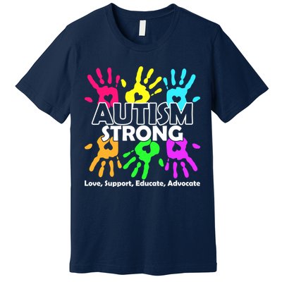 Autism Strong Love Support Educate Advocate Premium T-Shirt