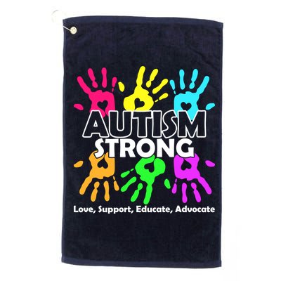 Autism Strong Love Support Educate Advocate Golf Towel