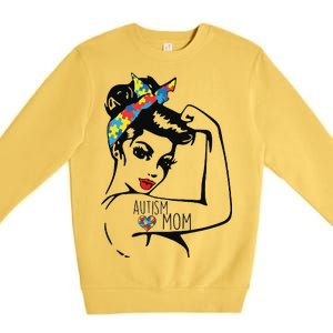 Autism Strong Mom Premium Crewneck Sweatshirt