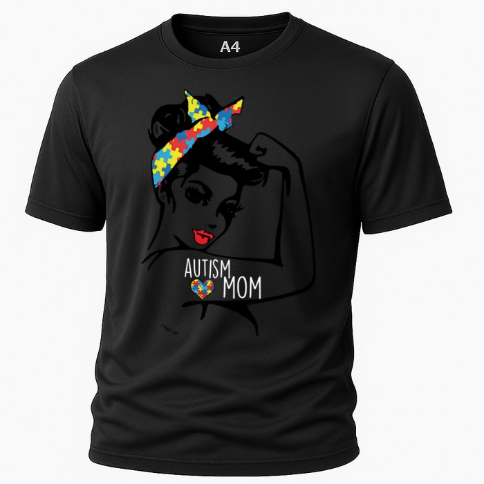 Autism Strong Mom Cooling Performance Crew T-Shirt