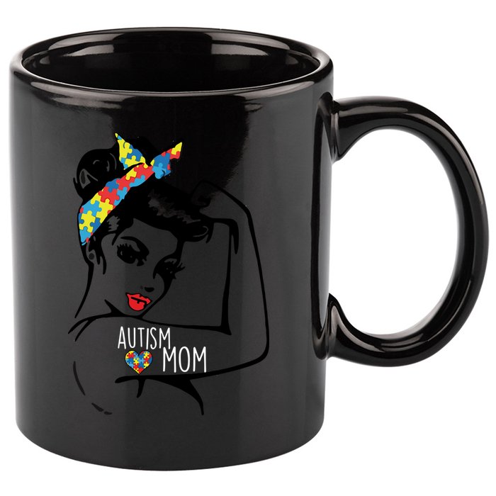 Autism Strong Mom 11oz C Handle Ceramic Mug