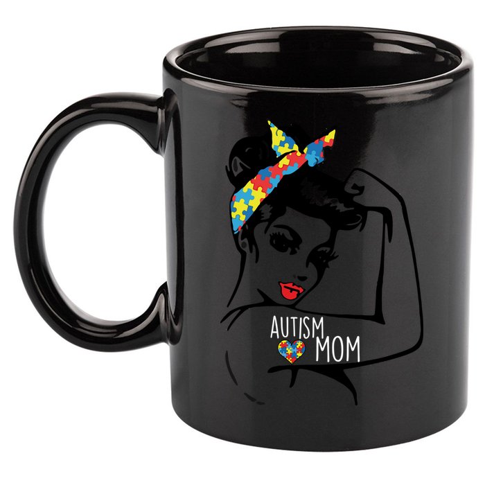 Autism Strong Mom 11oz C Handle Ceramic Mug