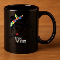 Autism Strong Mom 11oz C Handle Ceramic Mug