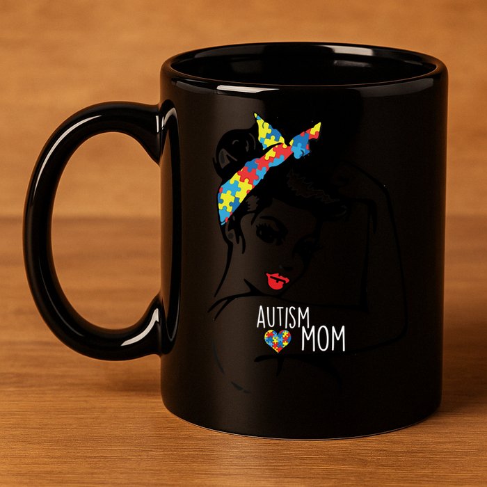 Autism Strong Mom 11oz C Handle Ceramic Mug