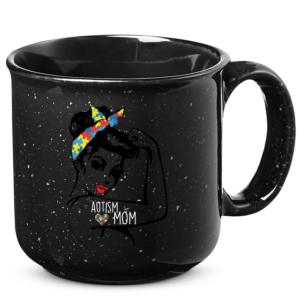 Autism Strong Mom 15oz Campfire Ceramic Mug
